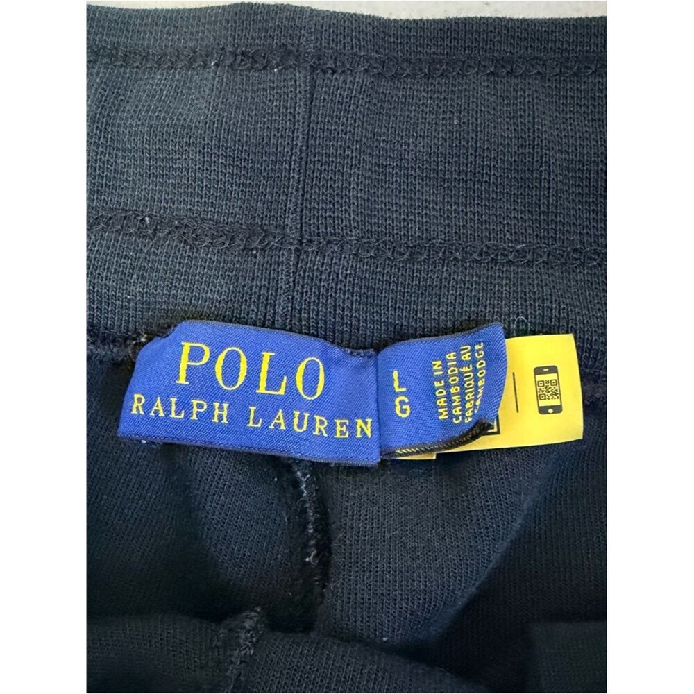 Polo Ralph Lauren Mens Black Jogger Sweatpants Size Large Black Red White Logo - Picture 6 of 9